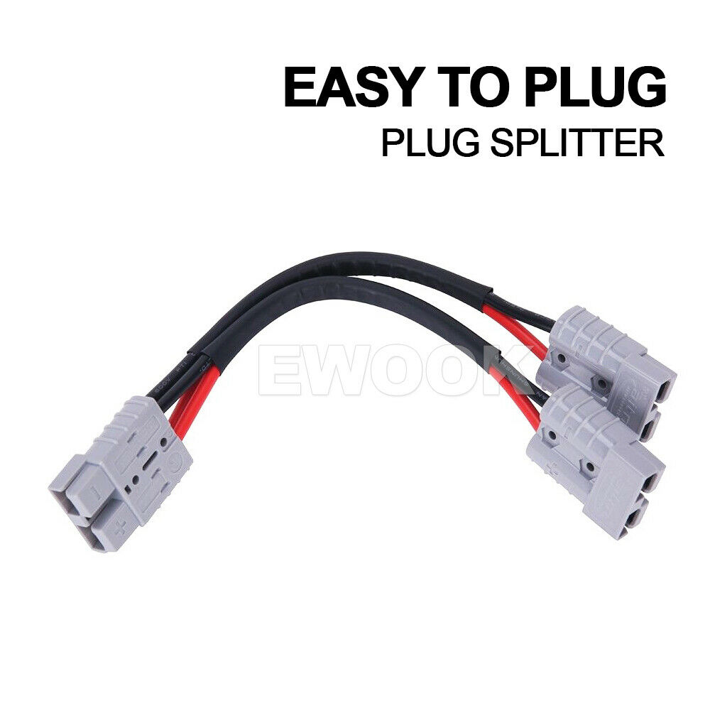 120A Anderson To Dual Y Adapter Cable – 6AWG, 50cm, For High-Current RV, Marine & Auto Applications