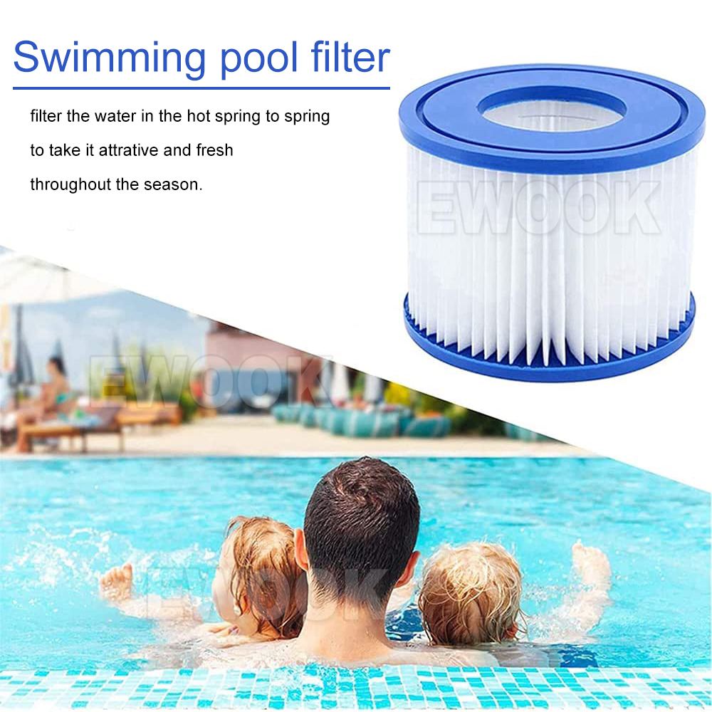 8 Filtri Di Ricambio Per Piscina Lay-Z-Spa – Misura 6-58323 – Cartucce Tipo VI Da 80x106 Mm – Perfetti Per Spa E Idromassaggio